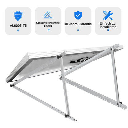GLIESE Balkonkraftwerk Halterung 118 cm, Aluminium, 2er Set