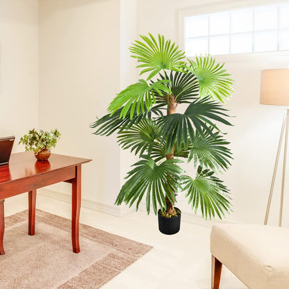 Decovego Künstliche Farnpalme 120 cm, Kunstpalme für Wohnung & Büro