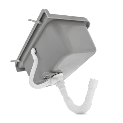 Instalguru Ausgussbecken 55x34x21cm Grau aus Polypropylen