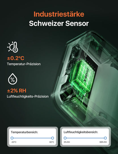 X-Sense WLAN Thermo-Hygrometer STH0A41 für innen mit Basisstation