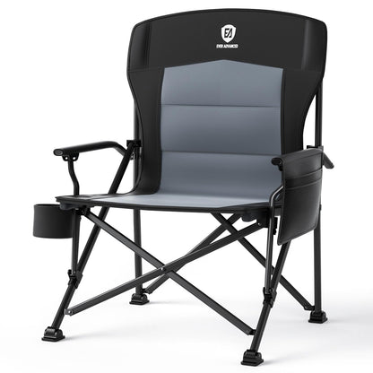 EVER ADVANCED Campingstuhl faltbar, XL Klappstuhl bis 230 kg mit Seitentasche und Getränkehalter