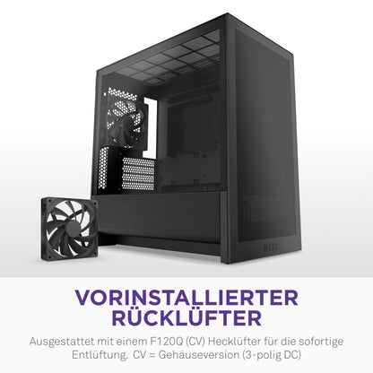 NZXT H3 Flow Micro-ATX PC-Gehäuse Luftstrom – Schwarz