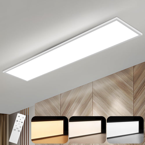 ZMH LED Panel Deckenleuchte 120x30cm 40W Dimmbar Weiss. Rechteckiges, flaches, weisses LED-Panel zur dimmbaren Deckenbeleuchtung.