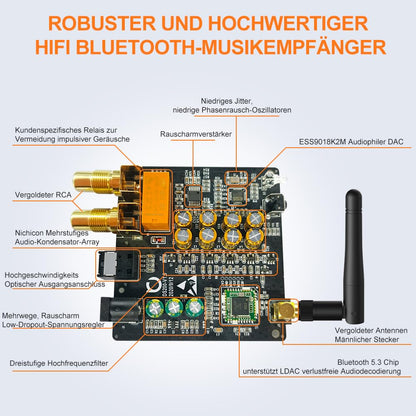 1Mii Bluetooth 5.3 HiFi Empfänger LDAC aptX HD – Schwarz