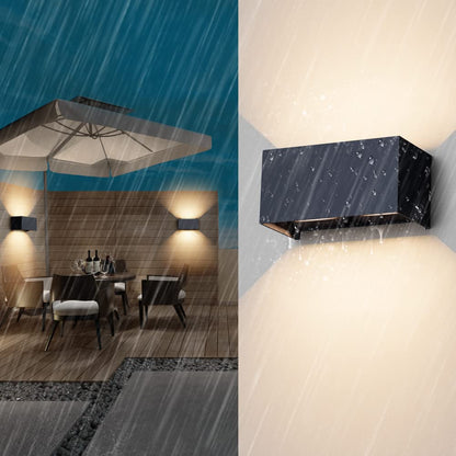 Klighten LED Wandleuchte 24W Up Down, IP65, 3000K, Anthrazit