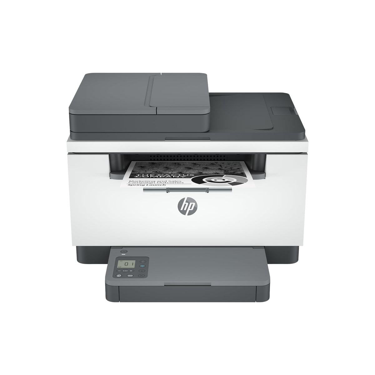 HP LaserJet MFP M234sdw Multifunktionslaserdrucker Grau-Weiss. Kompakt, rechteckig. Druckt, scannt, kopiert duplex via WLAN im Büro.