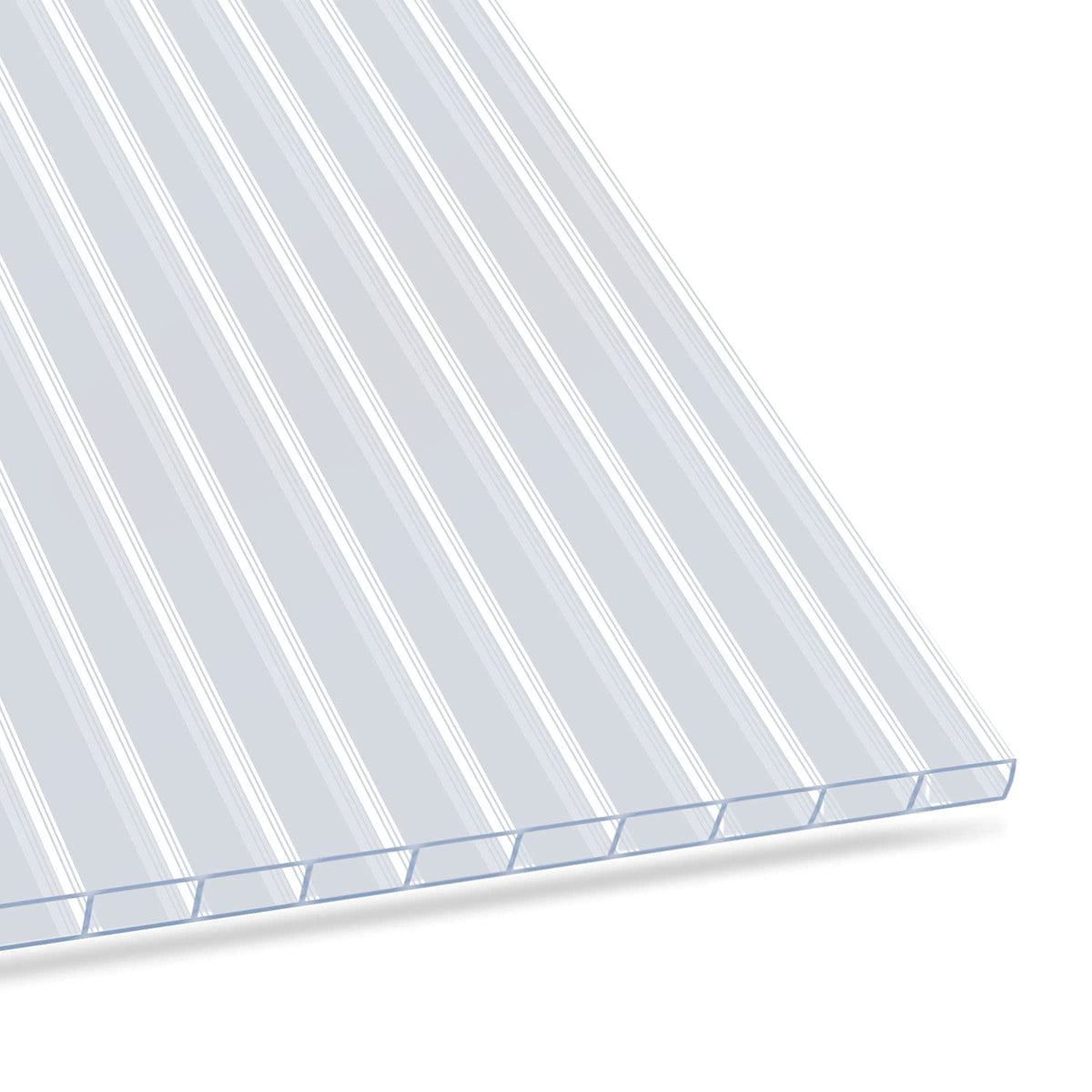 KARAT Stegplatten Polycarbonat transparent 4 mm 14 Stück 60,5 x 121 cm, Hohlkammerplatten für Gewächshaus