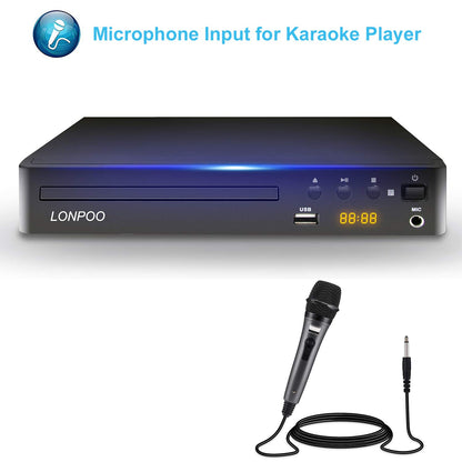 LONPOO LP-099 DVD-Player mit HDMI, 1080p Upscaling, regionsfrei