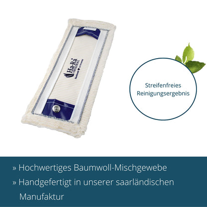 Ha-Ra Bodenwischtuch weiss kurz 42 cm, Bezug aus Baumwoll-Mischgewebe