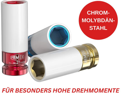 FAMEX 10886-3-RS Drehmomentschlüssel Set 1/2 Zoll 30-210 Nm