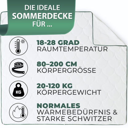 Welldora Sommerdecke Wildseide – 135x200 cm Leicht & Kühlend