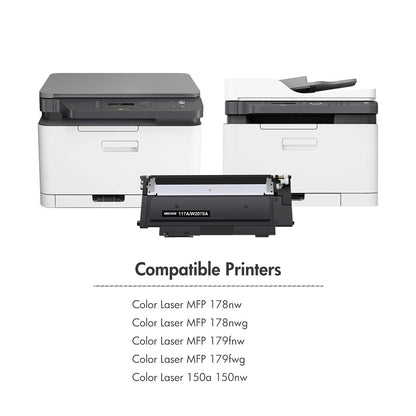 Amstech 117A Toner Set kompatibel für HP Color Laser MFP, 4er-Pack