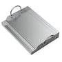 onlyfire Universal Edelstahl Plancha - 51x32cm Rechteckig. Silberne rechteckige Edelstahlplatte zum Braten und Grillen auf dem Gasgrill.