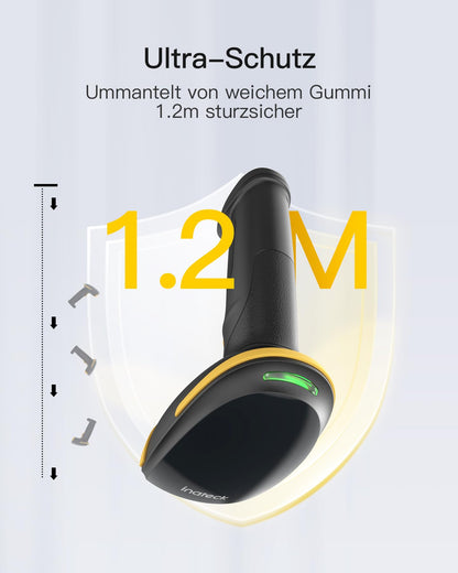 Inateck BCST-23 Barcode Scanner kabellos, 1D 2D QR Handscanner