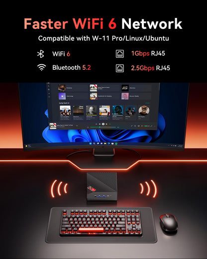 NiPoGi AM06 PRO Mini PC - Ryzen 7 7730U, 16GB/512GB SSD
