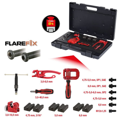 KS Tools Flarefix 1 Bremsleitungs Bördelsatz - Hydraulik Universal