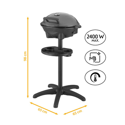 TZS First Austria Elektrogrill 2-in-1 Tischgrill & Standgrill 2400 W