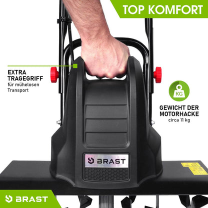 BRAST Motorhacke BRE-AF 1500 Elektro Gartenfräse 1500 Watt 45 cm