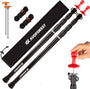AVOFOREST Teleskop-Zeltstangen Aluminium, 88–265 cm, schwarz, 2er-Set mit roter Silikonkappe