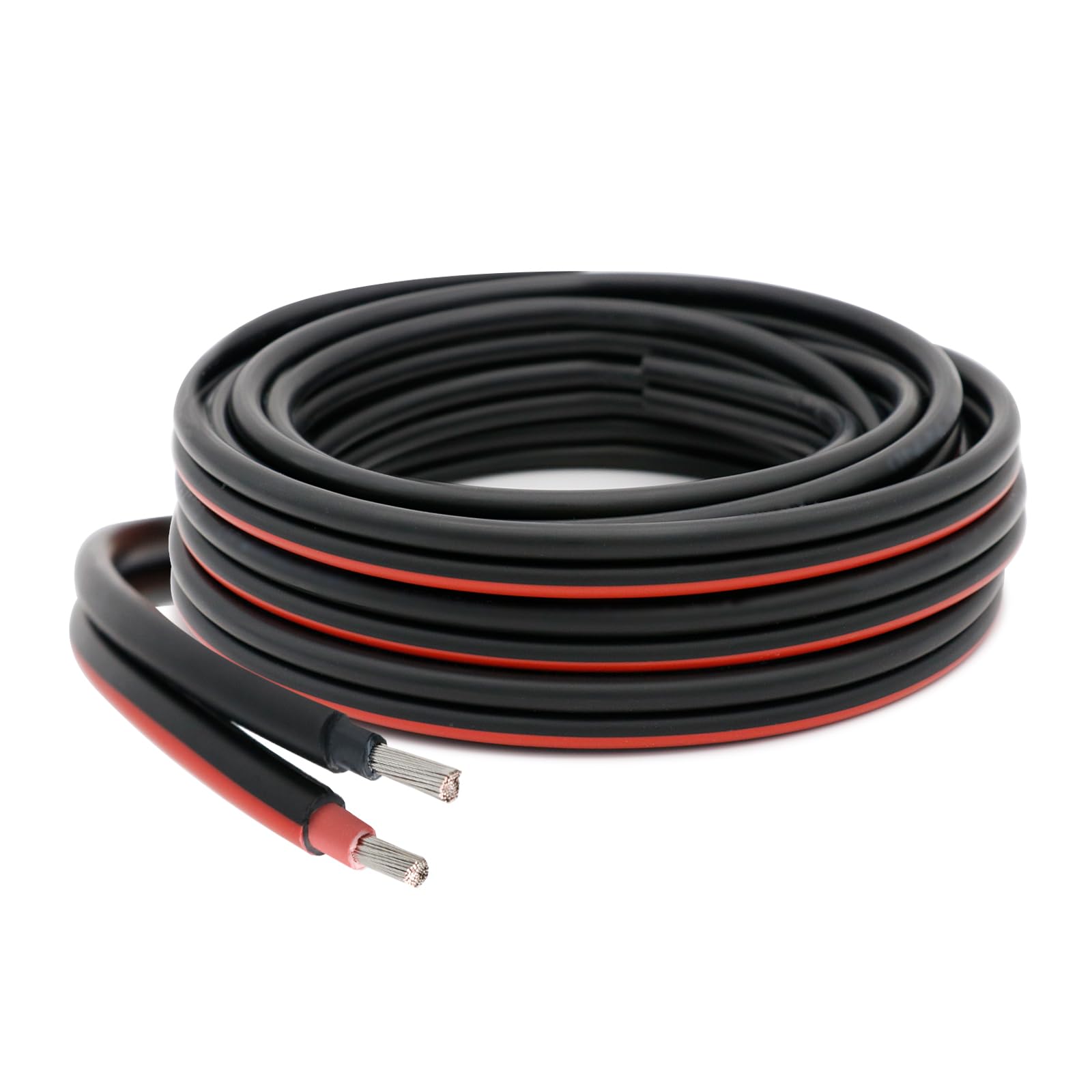FIRMERST Solarkabel 2x6mm² für PV Anlagen – Rot Schwarz 25m. Rot-schwarzes Solarkabel zur Modulverdrahtung von PV-Anlagen.