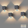 Klighten 4er LED Wandleuchte Bewegungsmelder Innen/Aussen - Anthrazit (G9). Anthrazit G9. Schaltet Licht bei Bewegung.