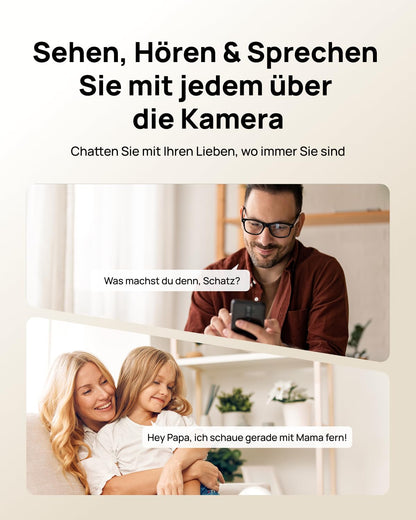Anona Pano 4K UHD Überwachungskamera innen, 360°, Wi-Fi 6, 2er-Pack