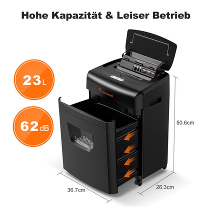 Bonsaii C233-B Aktenvernichter - Autofeed P-4 Partikelschnitt
