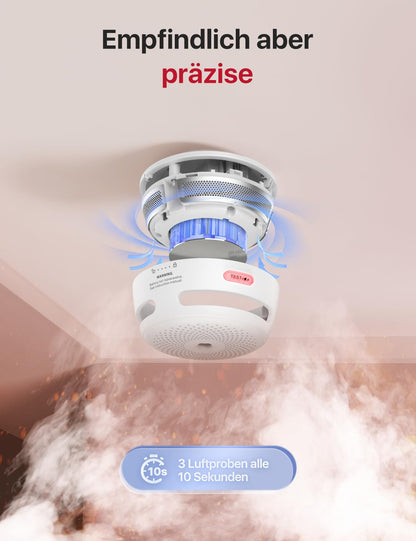 X-Sense Mini Rauchmelder XS01 mit 10-Jahres-Batterie, 6 Stück