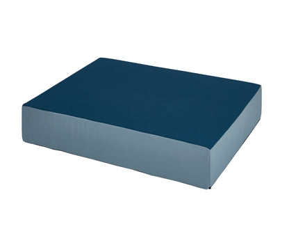 Jump Hüpfpolster Hüpfmatratze 99x75x18 cm Blau. Ein blaues, rechteckiges Hüpfpolster zum dynamischen Springen und Spielen.