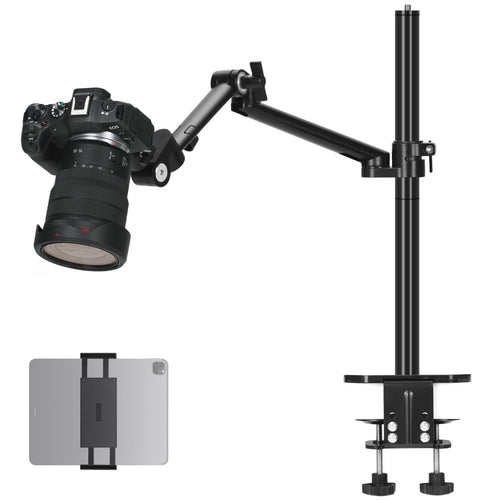 TARION Titanrig Lite Z Gelenkarm Tischklemmstativ Kamera. Flexibler Gelenkarm mit Tischklemme zur Befestigung und variablen Positionierung einer Kamera.