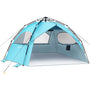 Glymnis Quick Up Strandzelt mit UV-Schutz 50+, blau, für 4-6 Personen