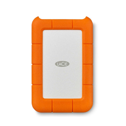 LaCie Rugged Mini 1TB tragbare externe Festplatte, 2.5 Zoll, USB-C in Orange, stossfestes Gehäuse