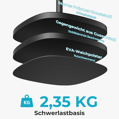 POLESTO Mikrofonständer YS-M1, höhenverstellbar mit 2,35 kg Standfuss