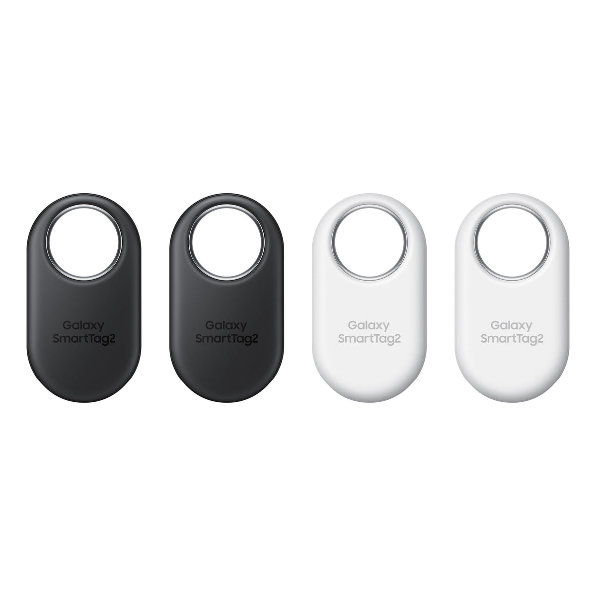 Samsung Galaxy SmartTag2 Bluetooth-Tracker 4er-Pack Schwarz/Weiss – kompakte Tracker zum Orten von Gegenständen