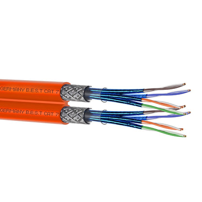 Germany B.e.s.t CAT 7 Verlegekabel S/FTP - 50m Duplex