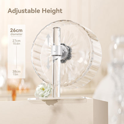 BUCATSTATE Hamsterrad 26 cm – leises Acryl-Laufrad, transparent
