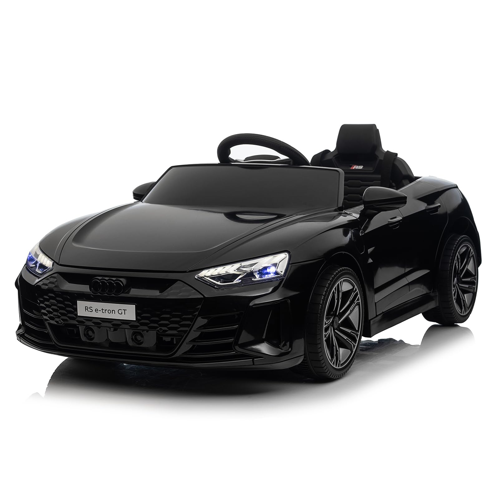 LEADZM Elektro Kinderauto mit Fernbedienung – Schwarz. Schwarzes, batteriebetriebenes Kinderfahrzeug. Für Kinderfahrt, fernsteuerbar durch Erwachsene.