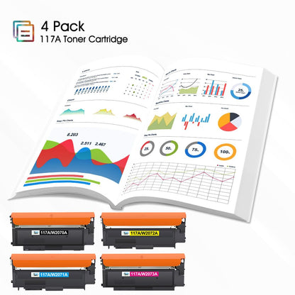 Cool Toner Toner Set kompatibel für HP 117A, 4er-Pack