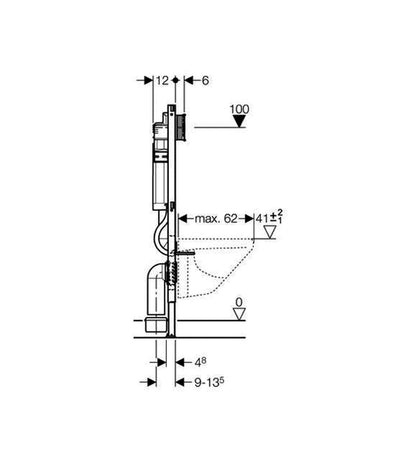 Geberit Duofix Vorwandelement für Wand-WC - 111300005
