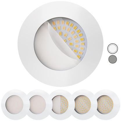 Scandinavian home 6er Set LED Einbaustrahler Warmweiss Weiss-Matt IP44