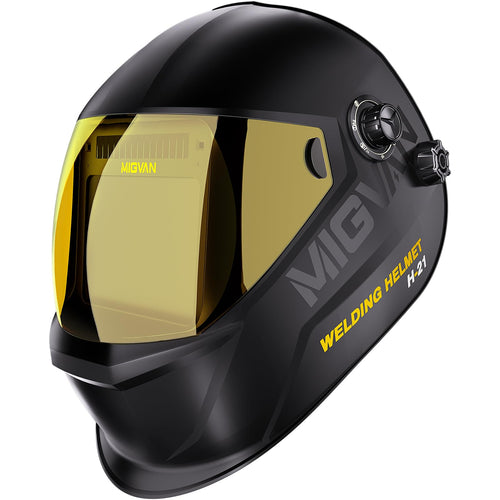 MIGVAN Automatik-Schweisshelm H21 True-Color DIN 4/5-9/9-13 mit 100×82 mm Sichtfeld