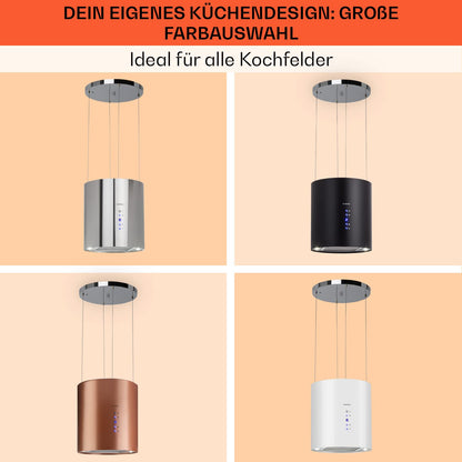 Klarstein Inselhaube Umluft – 558m³/h Kronleuchter Design