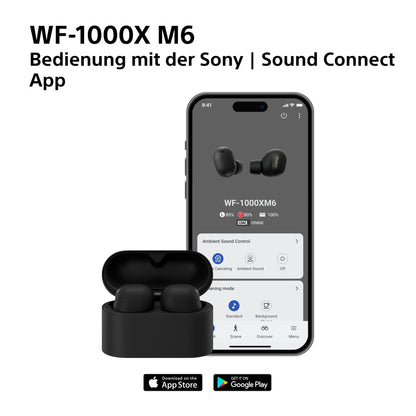 Sony WF-1000XM6 kabellose Noise Cancelling In-Ear-Kopfhörer, Silber