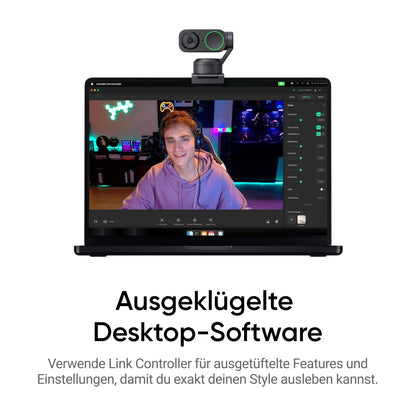 Insta360 Link 2 4K AI Webcam - Stativ Bundle für PC/Mac
