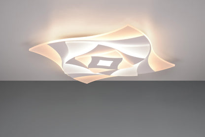 Trio Leuchten Akita 647110131 LED Deckenleuchte Dimmbar Weiss matt