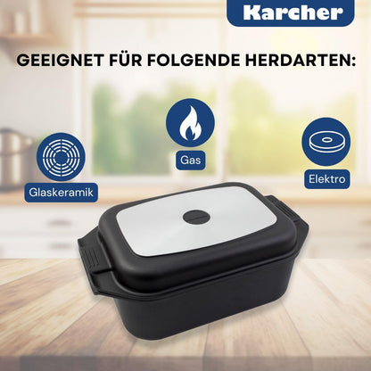 Karcher Bräter mit Deckel 2in1 Aluguss – 8,7 Liter Volumen