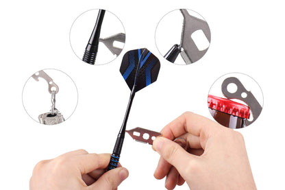 Grebarley Steeldarts Set, 12 Profi Dartpfeile mit Metallspitze