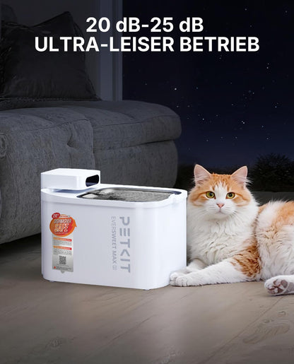 PETKIT Intelligenter Trinkbrunnen 3L, Edelstahl, kabellos mit App