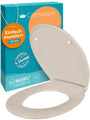 Calmwaters® Premium WC Sitz Duroplast oval - Pergamon. Ein pergamonfarbener, ovaler WC-Sitz aus Duroplast für die Montage auf Standard-Toilettenbecken.