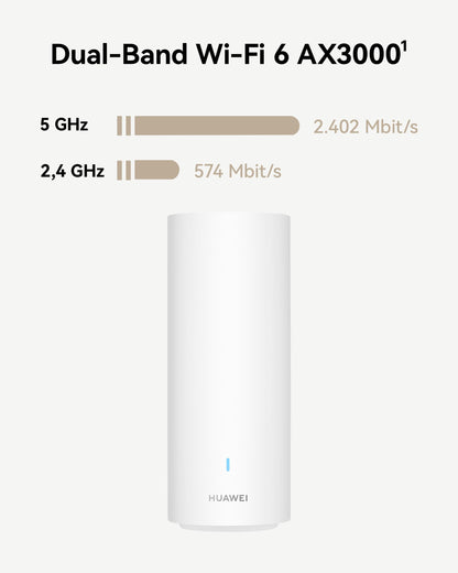 HUAWEI WiFi Mesh 3+ WLAN Router AX3000 Dual-Band 3er-Pack weiss